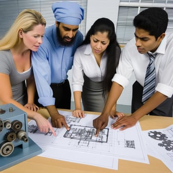 engineering people looking for cost reduction in industrial machine design