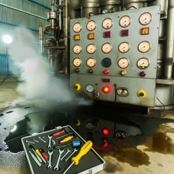 instrumentation failure on an industrial machine