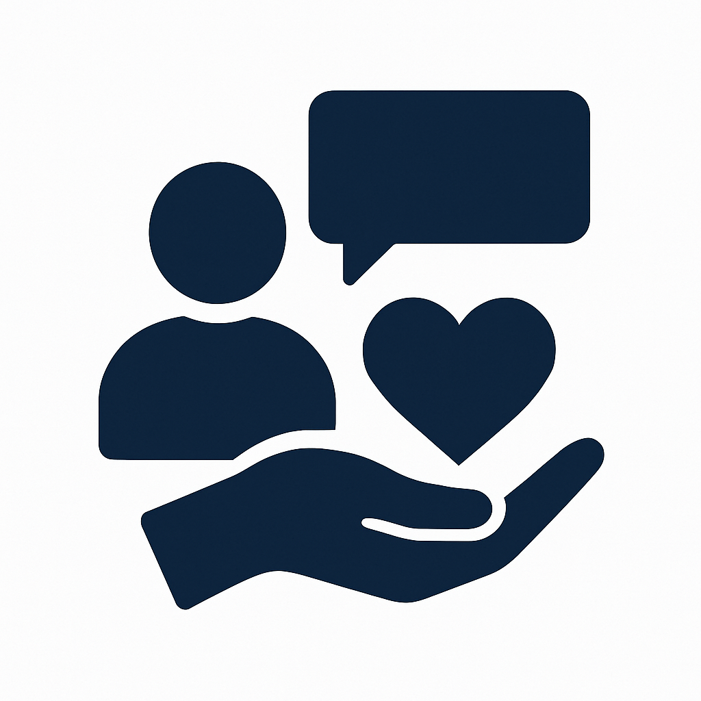 caring customer service icon